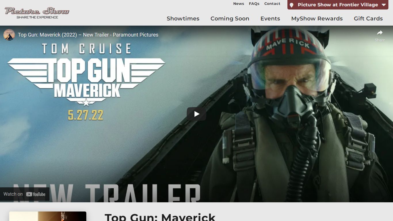 Top Gun: Maverick | Picture Show Entertainment Prescott | Movie Theater
